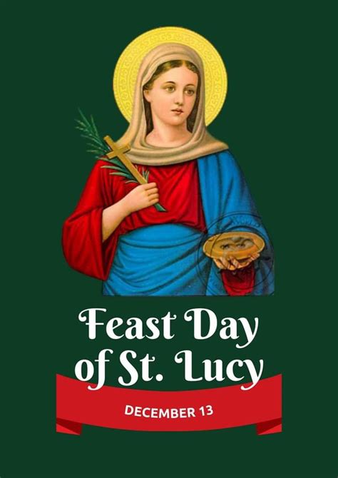 FEAST OF SAINT LUCY OF SYRACUSE - 13th DECEMBER - Prayers and Petitions