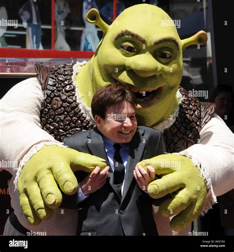 "Shrek" is joined by actor Mike Myers as the character receives a star ...