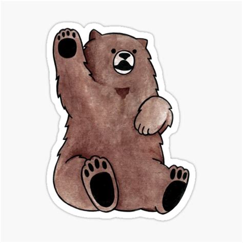 "Grizzly Bear" Sticker for Sale by vneubronner | Redbubble