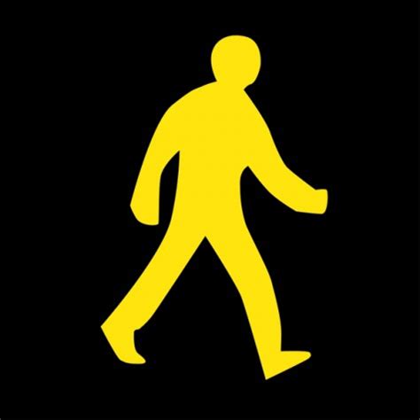 Walking person yellow Markings By Thermmark