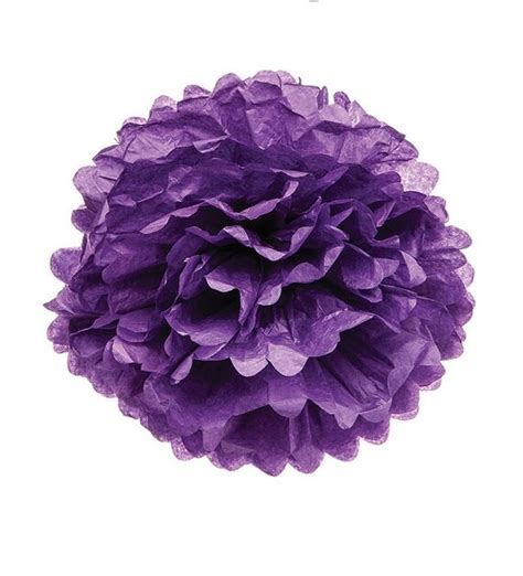 PURPLE Tissue Paper Pom Poms 3 by JazzyAppleGal on Etsy