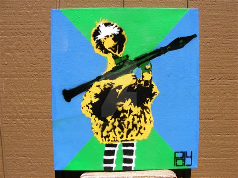 Bazooka Big Bird - Spray Paint stencil art by TheStreetCanvas on DeviantArt