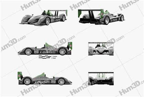 Radical SR9 2006 Blueprint Template - 3DModels.org