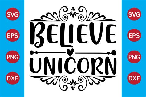 Believe Unicorn Graphic by Crafted Wonders · Creative Fabrica