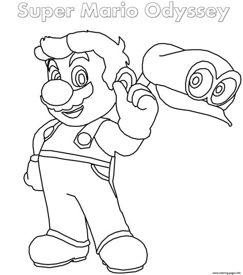 Super Mario Odyssey Coloring page Printable