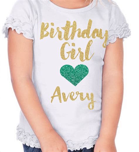 Birthday Girl shirt glitter birthday girl shirt gold and