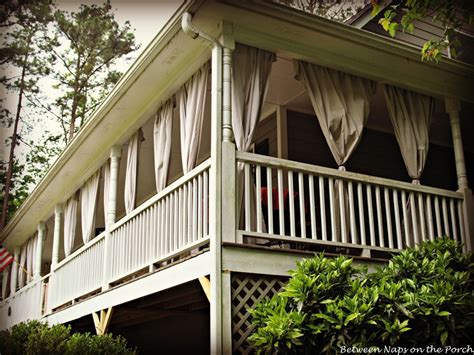 Drop Cloth Curtains for a Porch Add Privacy and Sun Control