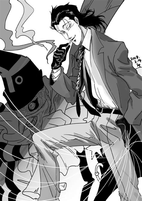 Safebooru - 1boy ashihana eiryou belt black gloves black hair dated gloves greyscale jacket ...