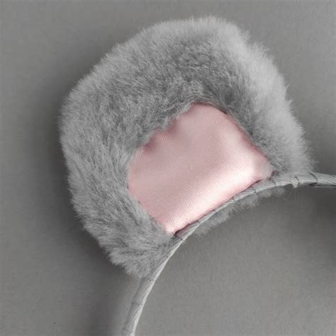 Gray Mouse Ears Headband for Girls - Etsy