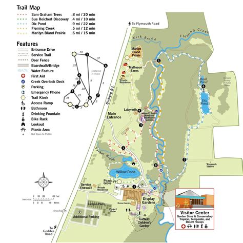 Trails Map - Matthaei Botanical Gardens - Matthaei Botanical Gardens and Nichols Arboretum ...