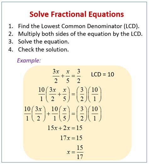 How To Solve A Fraction Equation