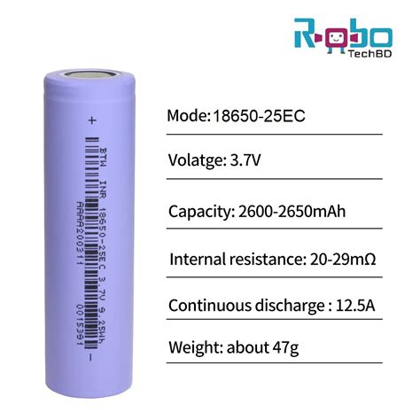 Premium Quality 18650 Li-ion Battery 2600mAh 3.7V Original A Grade