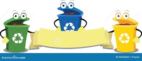 Funny Recycling Boxes Cartoon Vector | CartoonDealer.com #26945549