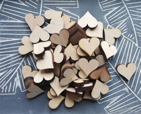 Wood Hearts Craft Supplies Wedding Hearts Valentine's - Etsy