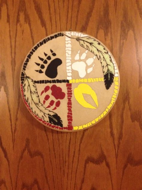 Deer skin hand drum, hand painted medicine wheel Native American Medicine Wheel, Native American ...