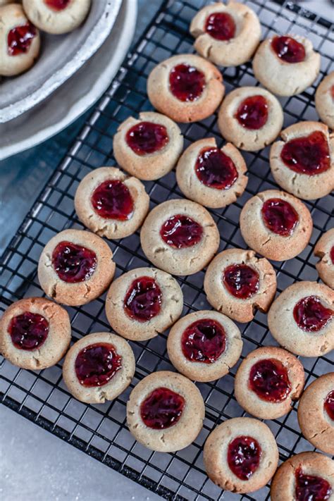 Rice Flour Thumbprint Cookies - Delicious and Healthy by Maya