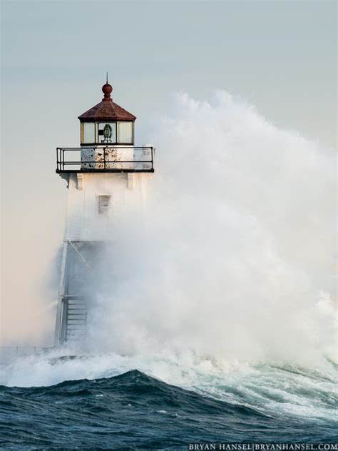 Grand Marais Lighthouse and Waves ⋆ Bryan Hansel Photography