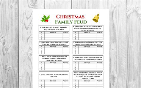 Printable Christmas Family Feud Questions And Answers 2019