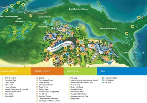 Resort Map | Grand Lucayan Resort | Bahamas