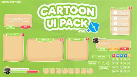 FREE! Full Game Cartoon UI Pack V2! {PSD & ROBLOX FILE} - Community Resources - Developer Forum ...