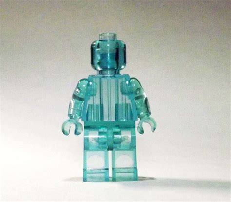 Clear Transparent Light Blue blank Minifigure | minifigureoutlet