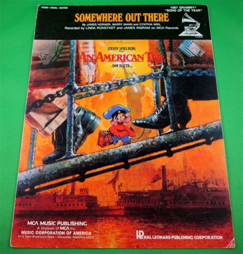 SOMEWHERE OUT THERE Piano/Vocal/Guitar Sheet Music AN AMERICAN TAIL © 1986