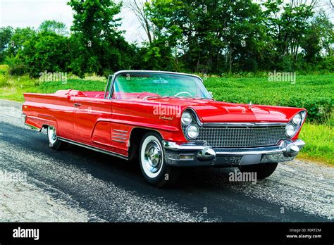 1960 Lincoln Continental Convertible on roadway Stock Photo - Alamy