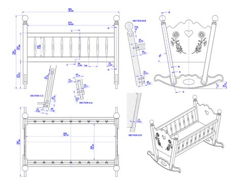 Rocking baby cradle plan