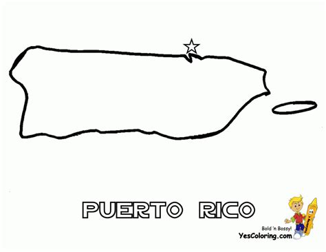 Puerto Rico Printable Map