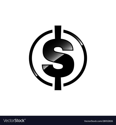 Quality modern graphic design us dollar sign logo Vector Image