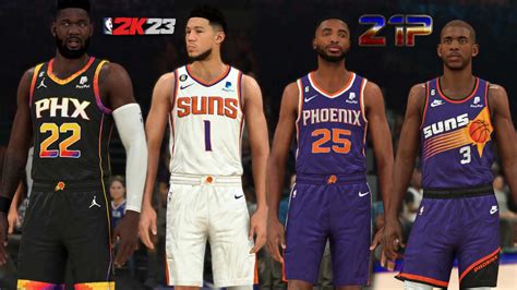 NBA 2K23 Phoenix Suns Realistic Jerseys