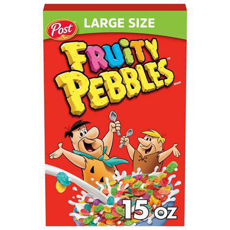 Buy Pebbles Fruity PEBBLES Cereal, Fruity Kids Cereal, Gluten Free Rice Cereal for Kids, 15 OZ ...