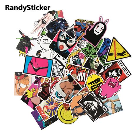 On Sale Mixed 50 Pcs Stickers Funny Cartoon Sticker For Kids Skateboard Laptop Luggage Fridge ...