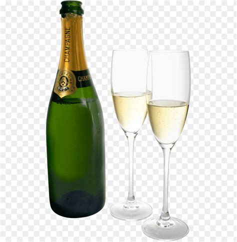 Transparent Background PNG Of Champagne Two Glasses Bottle - Image ID 181 | TOPpng