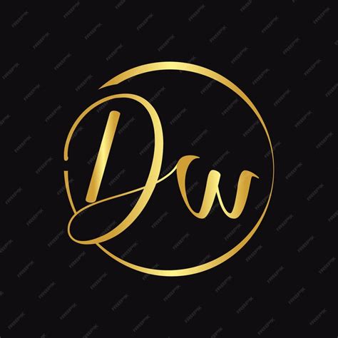 Premium Vector | Initial DW Letter Logo With Script Typography Vector ...