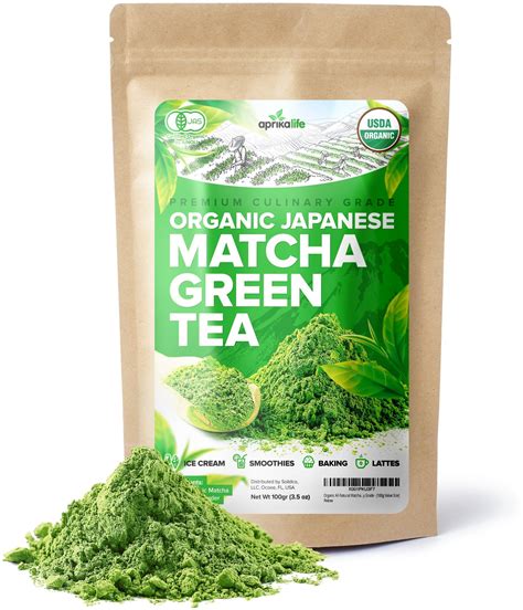 Aprika Life 100% Organic Japanese Matcha Green Tea Powder, 3.5oz (100g) - Walmart.com - Walmart.com