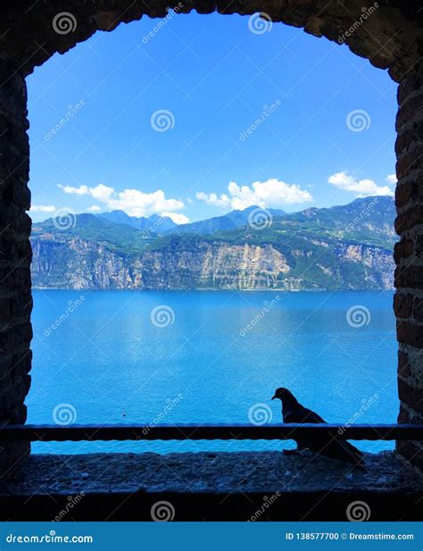 Mountain View through an Open Window Stock Photo - Image of scenic ...