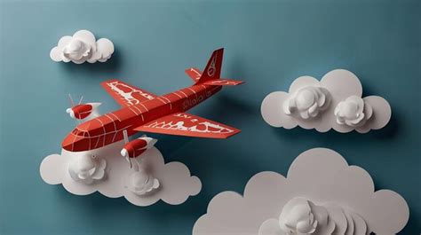 A red airplane with the letters r on the tail | Premium AI-generated image