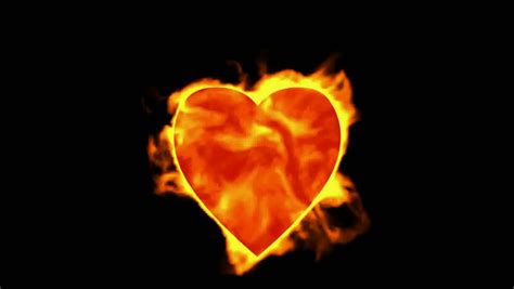 Burning broken heart. - Royalty Free Video