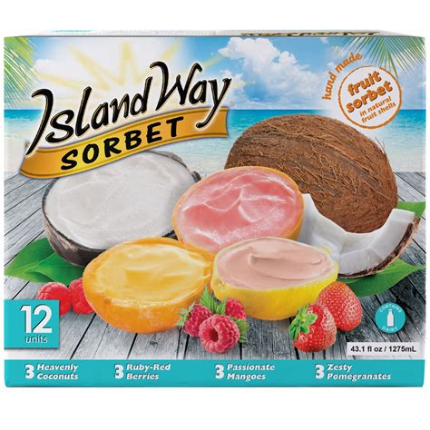 Island Way Sorbets In Assorted Fruit Shells 12 ct | Shipt