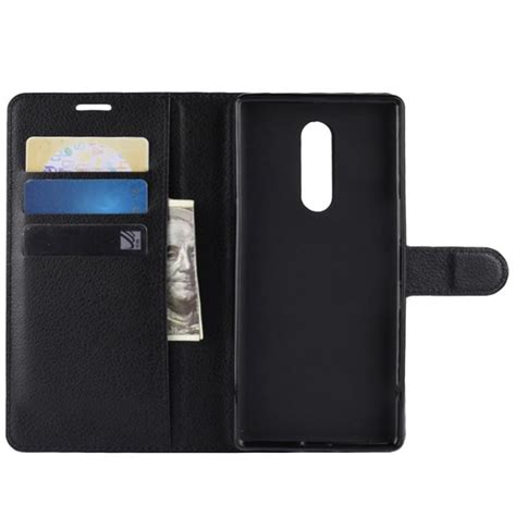 Sony Xperia 1 Wallet Case with Stand Feature - Black