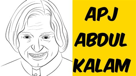 Apj Abdul Kalam Sketch Outline