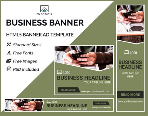 Business Banner (BU005) | Multipurpose Business ad banners | Clean ads