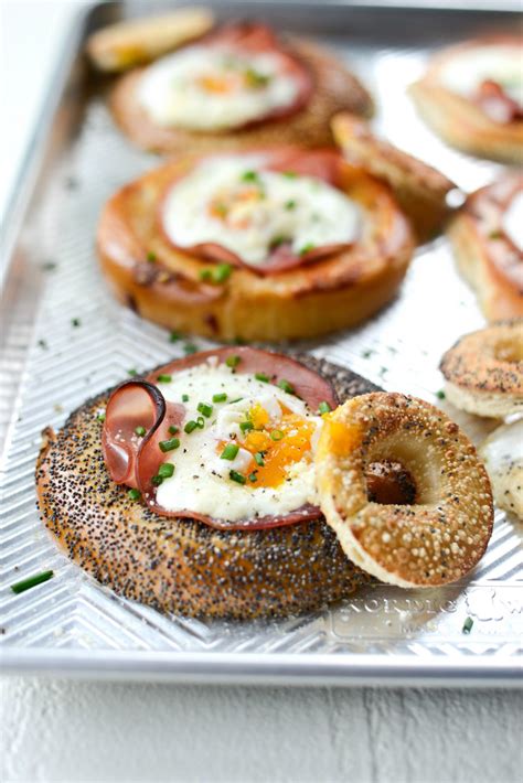 Baked Egg in a Hole Bagels - Simply Scratch