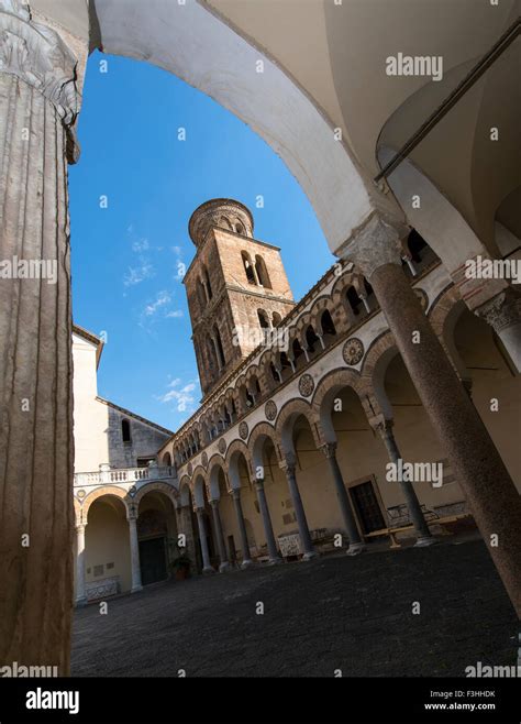 Cathedral of Salerno: the courtyard Stock Photo - Alamy