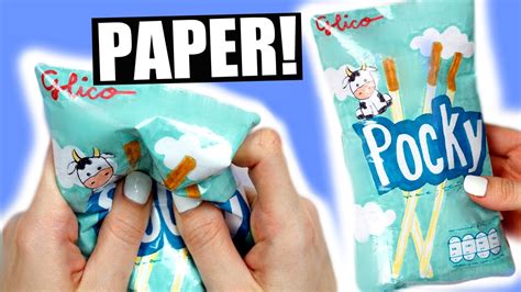 DIY paper squishy POCKY - YouTube