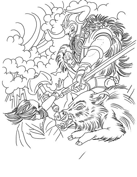 Norse Mythology Coloring Pages Coloring Pages