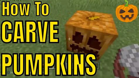 How to Carve A Pumpkin in Minecraft - YouTube