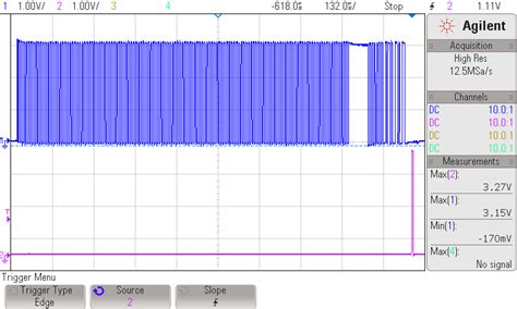 Oscilloscope screen capture of a correlated WuPt's ID (blue). A... | Download Scientific Diagram