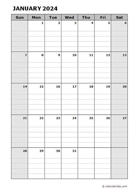 2024 Blank Daily Planner - Free Printable Templates